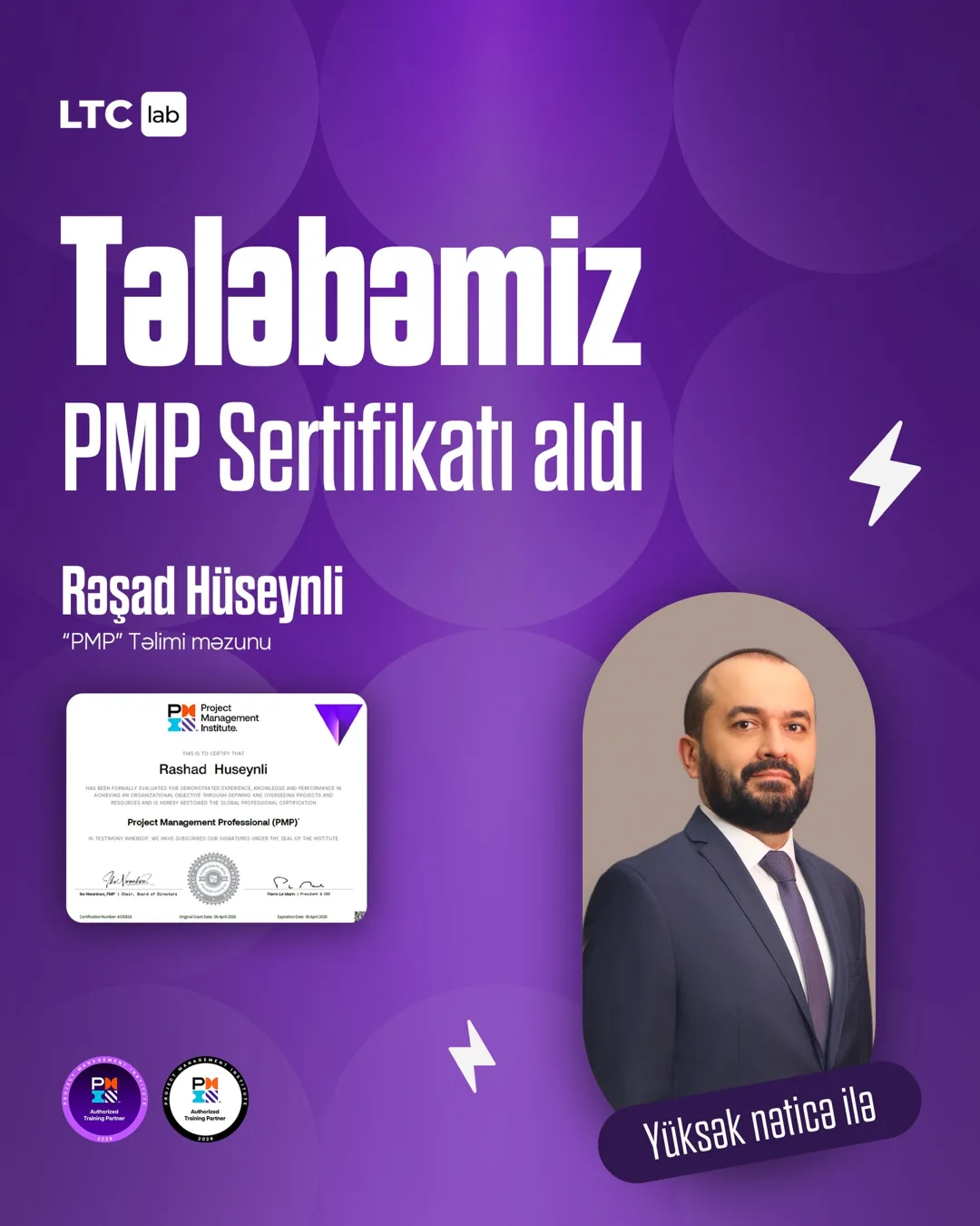 LTC Lab PMP məzunu 6, PMP sertifikatı